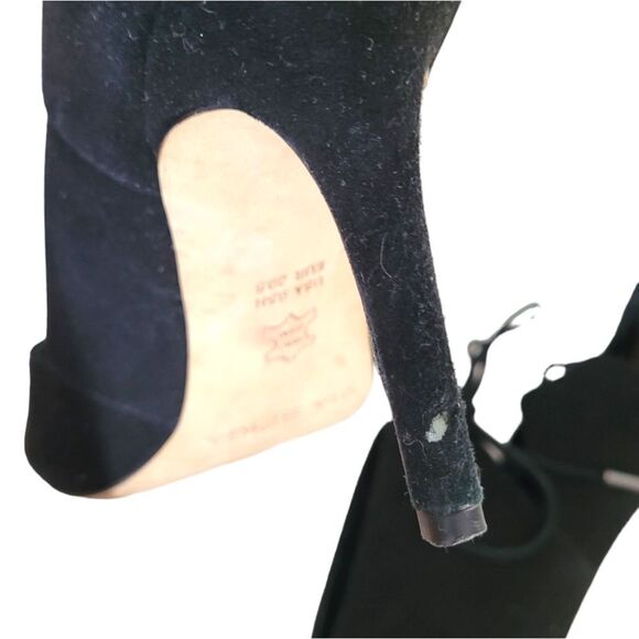 Via Spiga Women's Black Lace Up Boot Heels Size 8.5 - Picture 4 of 7